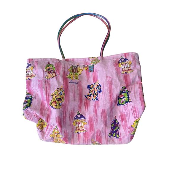 Anne Ormsby Quasby Beach Themed Tote Bag Hawaiian Shirt Novelty Canvas Large - Picture 2 of 12